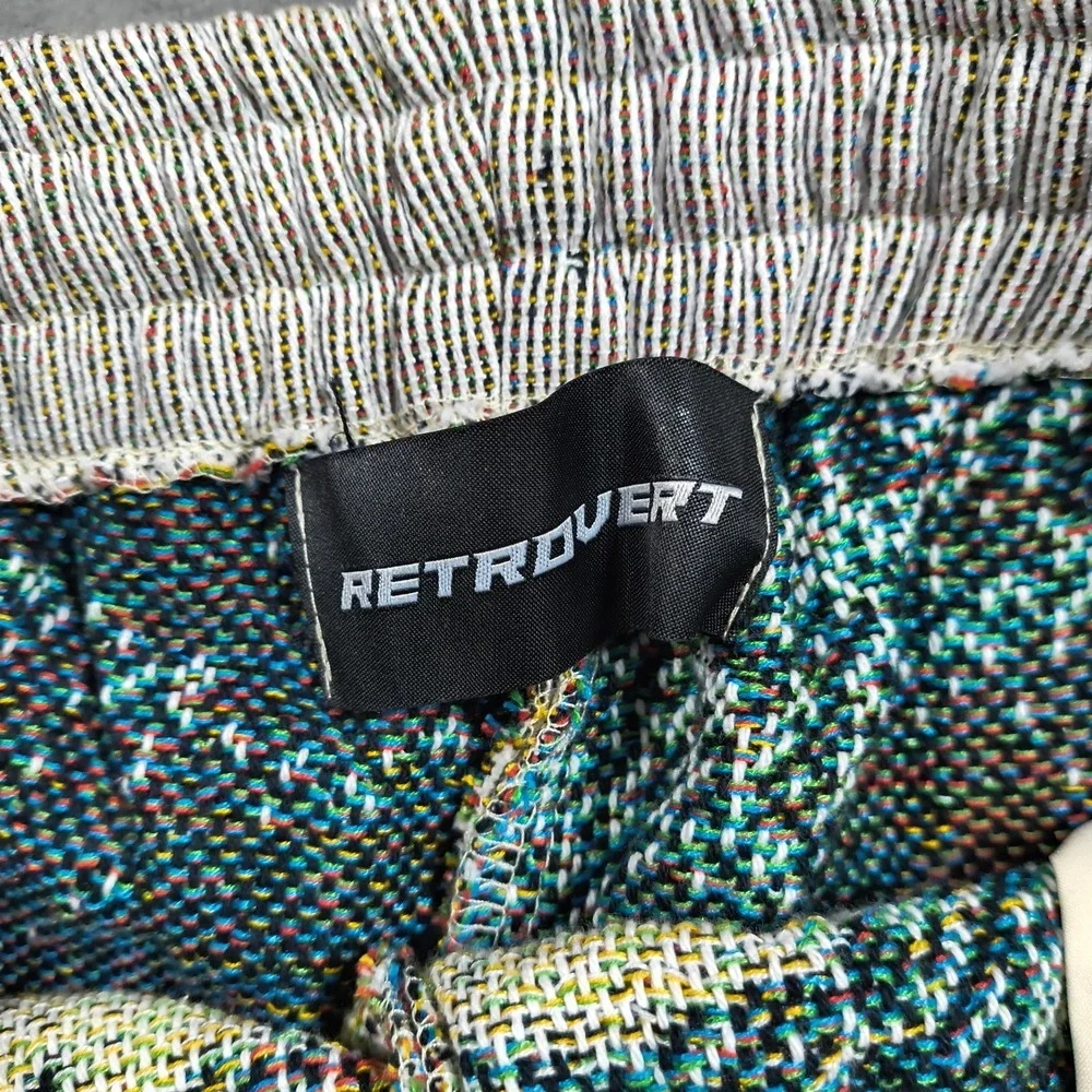 Retrovert Tapestry Pants Mens 28x29 Horses Pony Stallion Boho Knit Sweatpants - Picture 4 of 7